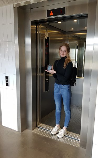 Anet Ojakivi liftis koos Murrisense CO2 mõõtjaga
